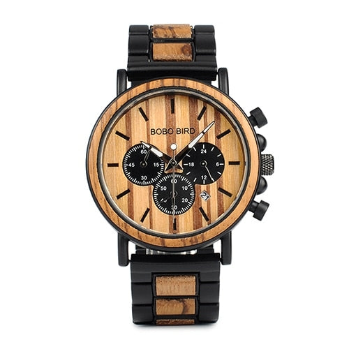 Wood and Stainless Steel Watches P09