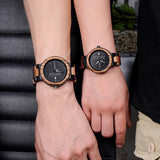 Antique Men's Wood Watches Date and Time - Quartz Wristwatches